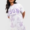 Plus T-Shirt Kleid Mit Batik Dsgn Studio Print 2 Plus T-Shirt Kleid Mit Batik Dsgn Studio Print -Stil Formen Verkäufe gzz53770 lilac xl