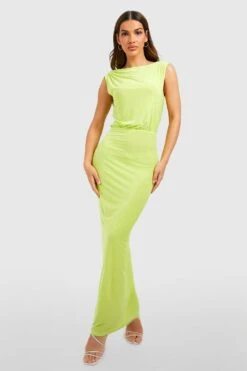 Drapiertes Maxikleid