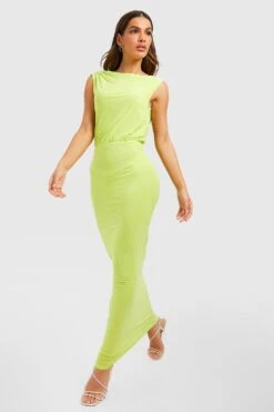 Drapiertes Maxikleid 8 Drapiertes Maxikleid -Stil Formen Verkäufe gzz53786 lime xl 2