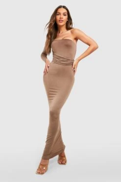 Gerafftes Wickel-Maxikleid