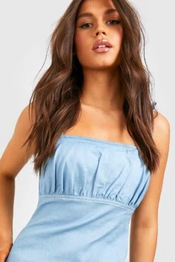 Kleid Mit Gerafftem Detail Und Geschnürten Trägern -Stil Formen Verkäufe gzz53810 light20blue xl 3