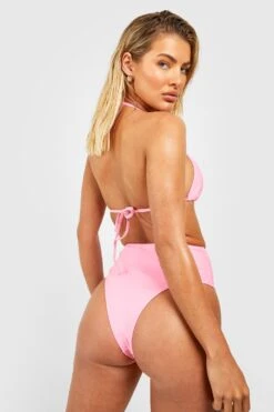 Neckholder Triangle-Bikini Mit Hohem Bund -Stil Formen Verkäufe gzz54044 soft20pink xl 1