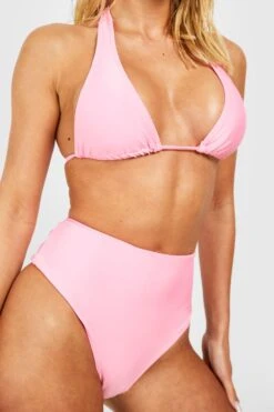 Neckholder Triangle-Bikini Mit Hohem Bund -Stil Formen Verkäufe gzz54044 soft20pink xl 3