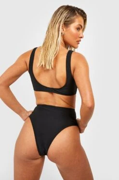 Geschnürter Bikini Mit Hohem Bund -Stil Formen Verkäufe gzz54051 black xl 1