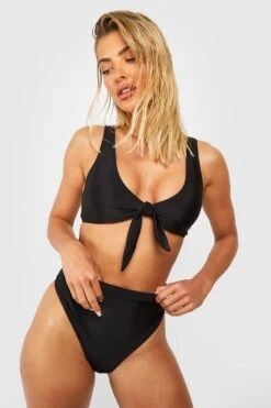 Geschnürter Bikini Mit Hohem Bund -Stil Formen Verkäufe gzz54051 black xl 2
