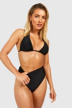 Triangle-Bikini Mit Hohem Bund 8 Triangle-Bikini Mit Hohem Bund -Stil Formen Verkäufe gzz54053 black xl 2