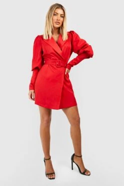 Blazerkleid Mit Puffärmeln -Stil Formen Verkäufe gzz54074 red xl 2