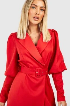 Blazerkleid Mit Puffärmeln -Stil Formen Verkäufe gzz54074 red xl 3