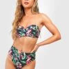 Tropenprint Bikinihose Mit Hohem Bund -Stil Formen Verkäufe gzz54113 black xl
