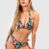 Tropical Bikinihose Mit Seitlicher Bindung -Stil Formen Verkäufe gzz54115 black xl