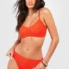 Geraffter Bikini In Knitteroptik -Stil Formen Verkäufe gzz54279 red xl