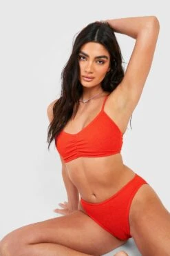 Geraffter Bikini In Knitteroptik -Stil Formen Verkäufe gzz54279 red xl 2