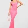 Geripptes Rundhals-Maxikleid -Stil Formen Verkäufe gzz54285 hot20pink xl