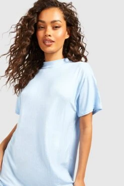 T-Shirt-Kleid Mit Kurzen Ärmeln -Stil Formen Verkäufe gzz54451 blue xl 3