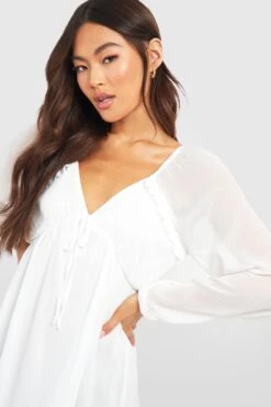 Geschnürtes Chiffon-Skaterkleid 9 Geschnürtes Chiffon-Skaterkleid -Stil Formen Verkäufe gzz54522 white xl 3