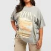 Plus Oversize T-Shirt Mit Arizona-Print -Stil Formen Verkäufe gzz55006 stone xl