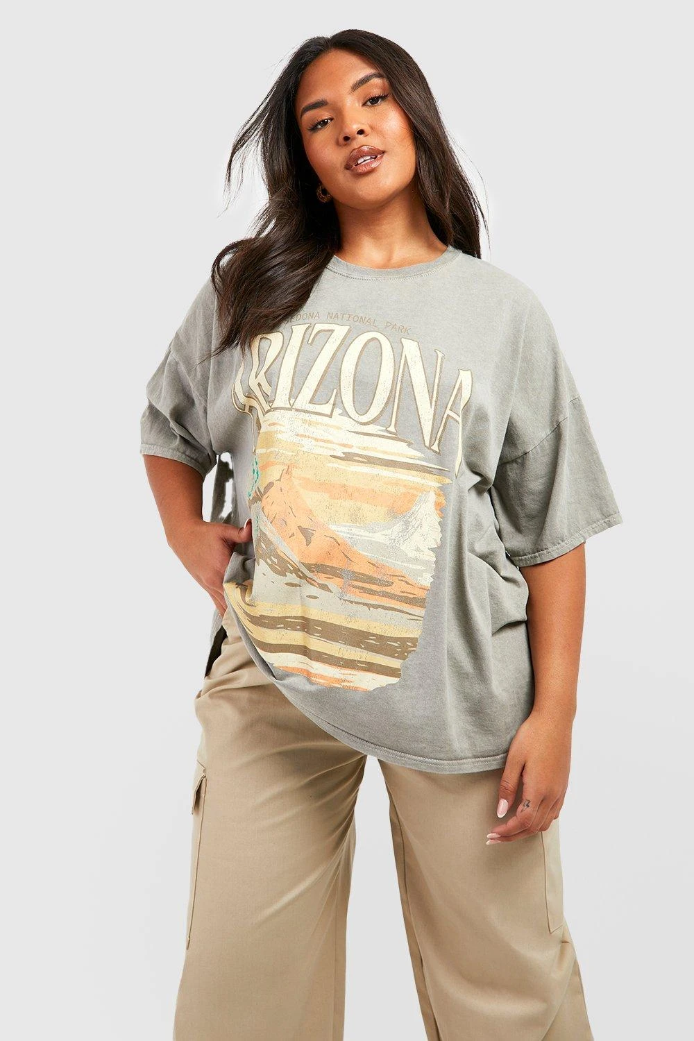 Plus Oversize T-Shirt Mit Arizona-Print 3 Plus Oversize T-Shirt Mit Arizona-Print