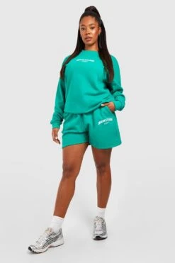 Plus Kurzer Trainingsanzug Mit Dsgn Print -Stil Formen Verkäufe gzz55127 green xl 2