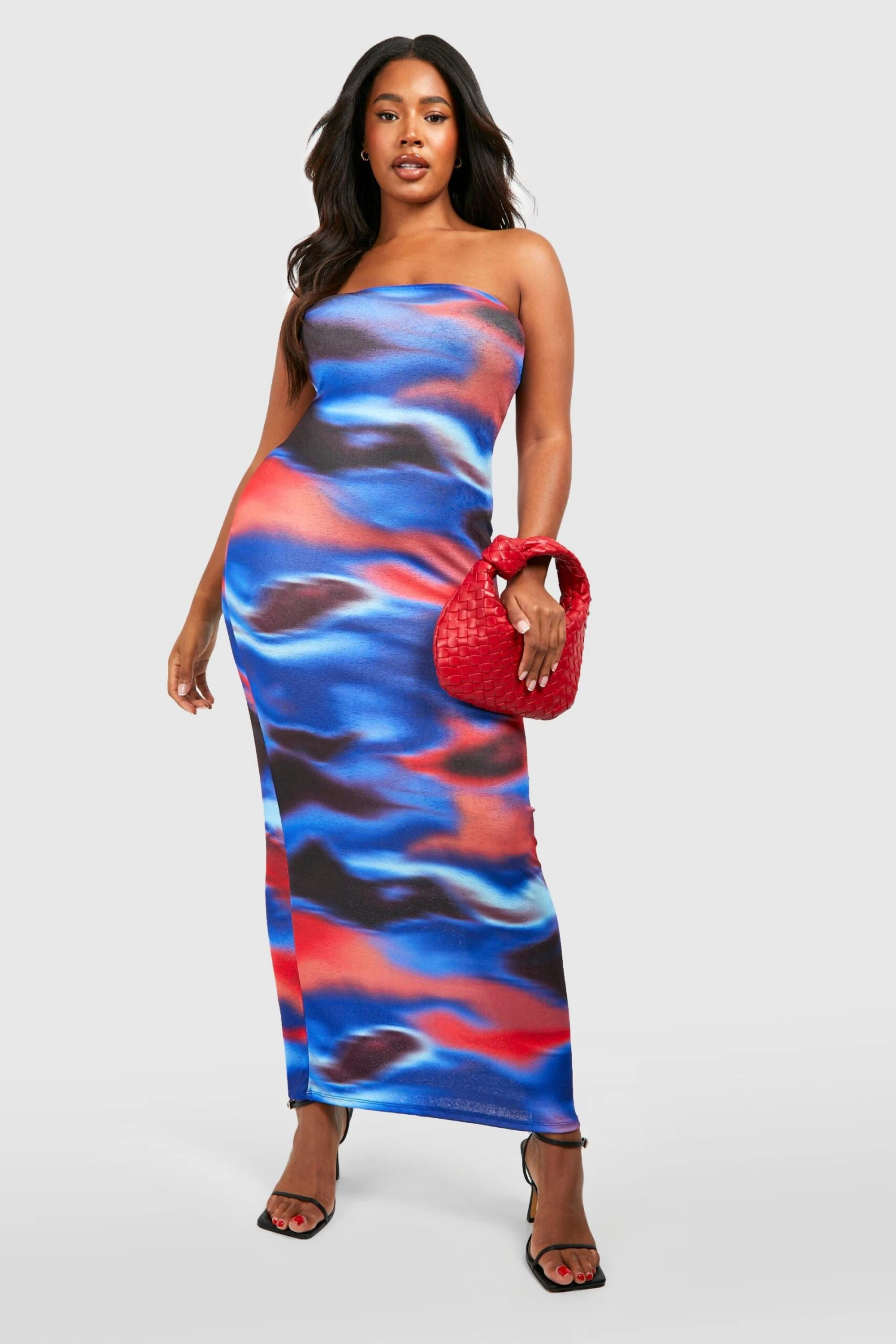 Plus Bandeau-Maxikleid Mit Marmor-Print 5 Plus Bandeau-Maxikleid Mit Marmor-Print – Bild 3