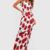 Florales Plissee-Maxikleid -Stil Formen Verkäufe gzz55180 red xl