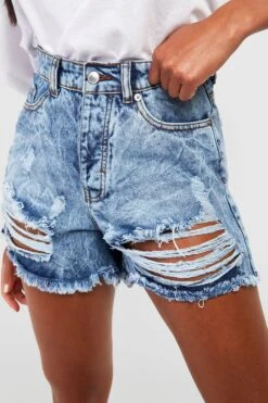 Jeansshorts Mit Zerrissenem Saum -Stil Formen Verkäufe gzz55195 mid20blue xl 3