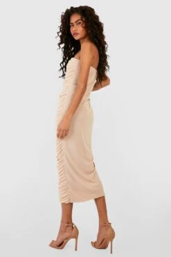 Bandeau-Midikleid Mit Mesh-Blume 7 Bandeau-Midikleid Mit Mesh-Blume -Stil Formen Verkäufe gzz55207 stone xl 1