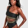 Einärmliger Bikini Mit Hohem Bund -Stil Formen Verkäufe gzz55229 black xl