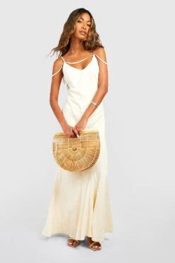 Maxikleid Mit Träger-Detail 8 Maxikleid Mit Träger-Detail -Stil Formen Verkäufe gzz55237 cream xl 2