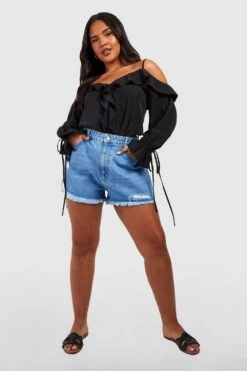 Plus Schulterfreies Oberteil Mit Rüschen -Stil Formen Verkäufe gzz55286 black xl 2