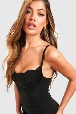 Midikleid Mit Spitzen-Detail -Stil Formen Verkäufe gzz55481 black xl 3