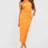 Strukturiertes Midikleid Mit Naht-Detail -Stil Formen Verkäufe gzz55498 orange xl