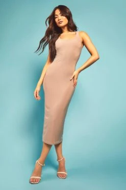 Ärmelloses Basics Midikleid