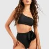 Bikinihose Mit Hohem Bund Und Rosen-Detail -Stil Formen Verkäufe gzz55792 black xl