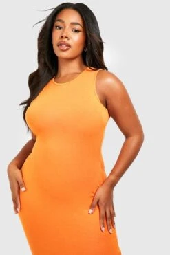 Plus Maxikleid Mit Seitenschlitz 9 Plus Maxikleid Mit Seitenschlitz -Stil Formen Verkäufe gzz55811 orange xl 3