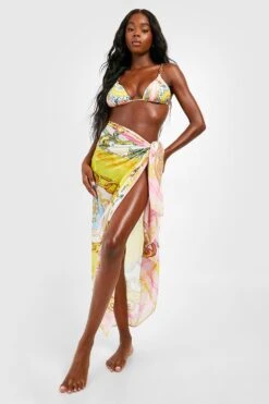 Triangle-Bikini Mit Print Und Ketten-Detail -Stil Formen Verkäufe gzz55954 white xl 2