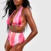Batik Rüschen-Bikini Mit Hohem Bund 1 Batik Rüschen-Bikini Mit Hohem Bund -Stil Formen Verkäufe gzz56095 pink xl