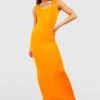 Basic Rundhals-Maxikleid -Stil Formen Verkäufe gzz57043 orange xl