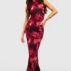 Racer Mesh-Maxikleid Mit Abstraktem Print -Stil Formen Verkäufe gzz58192 red xl