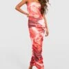 Mesh Bandeau-Maxikleid Mit Abstraktem Blumenprint 1 Mesh Bandeau-Maxikleid Mit Abstraktem Blumenprint -Stil Formen Verkäufe gzz58194 red xl