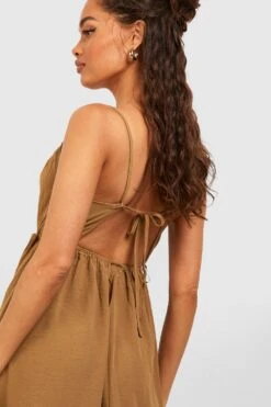 Rückenfreies Minikleid Mit Geschnürtem Detail 9 Rückenfreies Minikleid Mit Geschnürtem Detail -Stil Formen Verkäufe gzz58302 beige xl 3