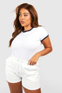 Plus Ringer T-Shirt -Stil Formen Verkäufe gzz58684 navy xl 2