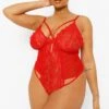 Plus überkreuzter Body Mit Spitzen-Cups -Stil Formen Verkäufe pzz00520 red xl