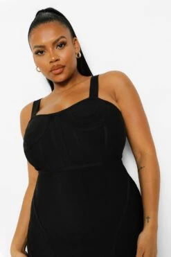Plus Bandagen Korsett Bodycon-Kleid -Stil Formen Verkäufe pzz01807 black xl 3