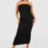 Plus Basic Bandeau-Maxikleid -Stil Formen Verkäufe pzz02632 black xl