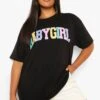 Plus Babygirl T-Shirt -Stil Formen Verkäufe pzz03616 black xl