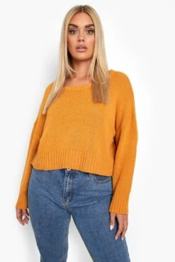 Plus Kurzer Recycelter Pullover -Stil Formen Verkäufe pzz05574 gold xl 3