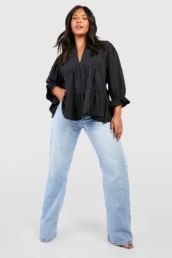 Plus Kitteloberteil -Stil Formen Verkäufe pzz08347 black xl 2