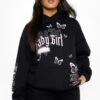 Plus Hoodie Mit Babygirl-Grafitti -Stil Formen Verkäufe pzz09571 black xl