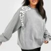 Tall Sweatshirt Mit Acid-Waschung Und Chicago-Print