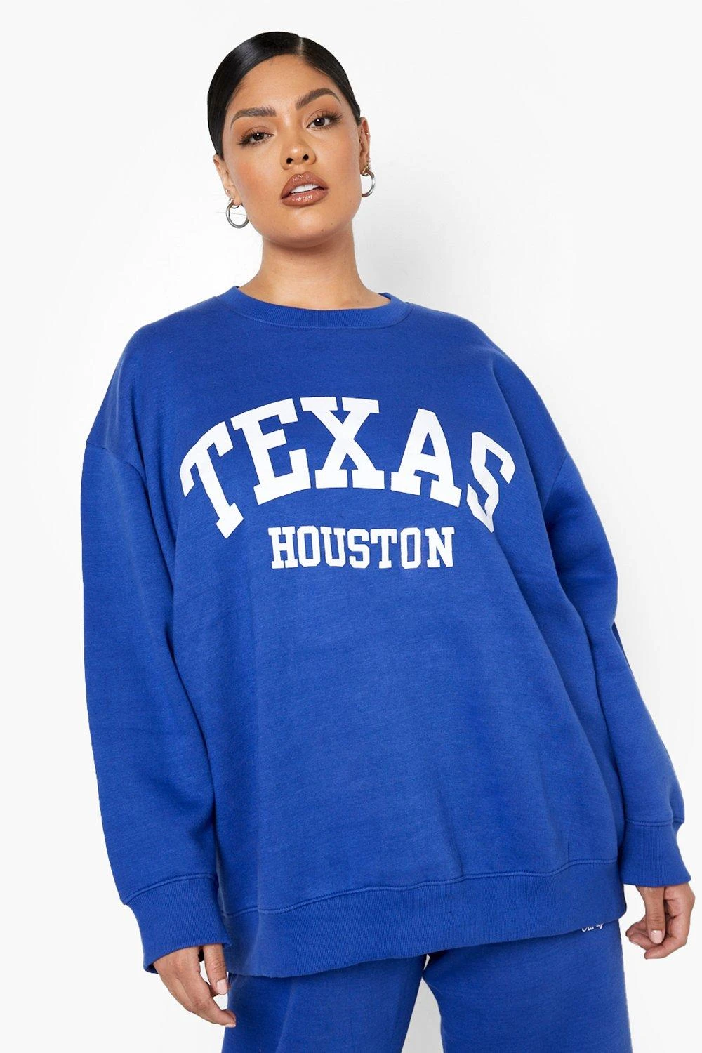 Plus Oversize Sweatshirt Mit Texas-Print 3 Plus Oversize Sweatshirt Mit Texas-Print